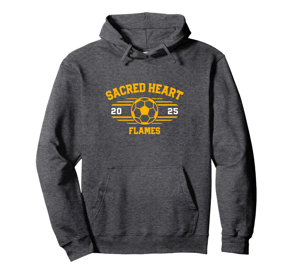 Sacred Heart Flames Soccer Ball 2025 Hoodie - Fun Novelty Design Men Women