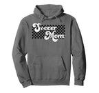 Soccer Mom Soccer Mama Checkered Mothers Hoodie - Aesthetic Graphic Unisex