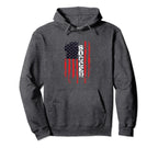 American Flag Soccer Rustic Hoodie - Casual Everyday Wear Unisex