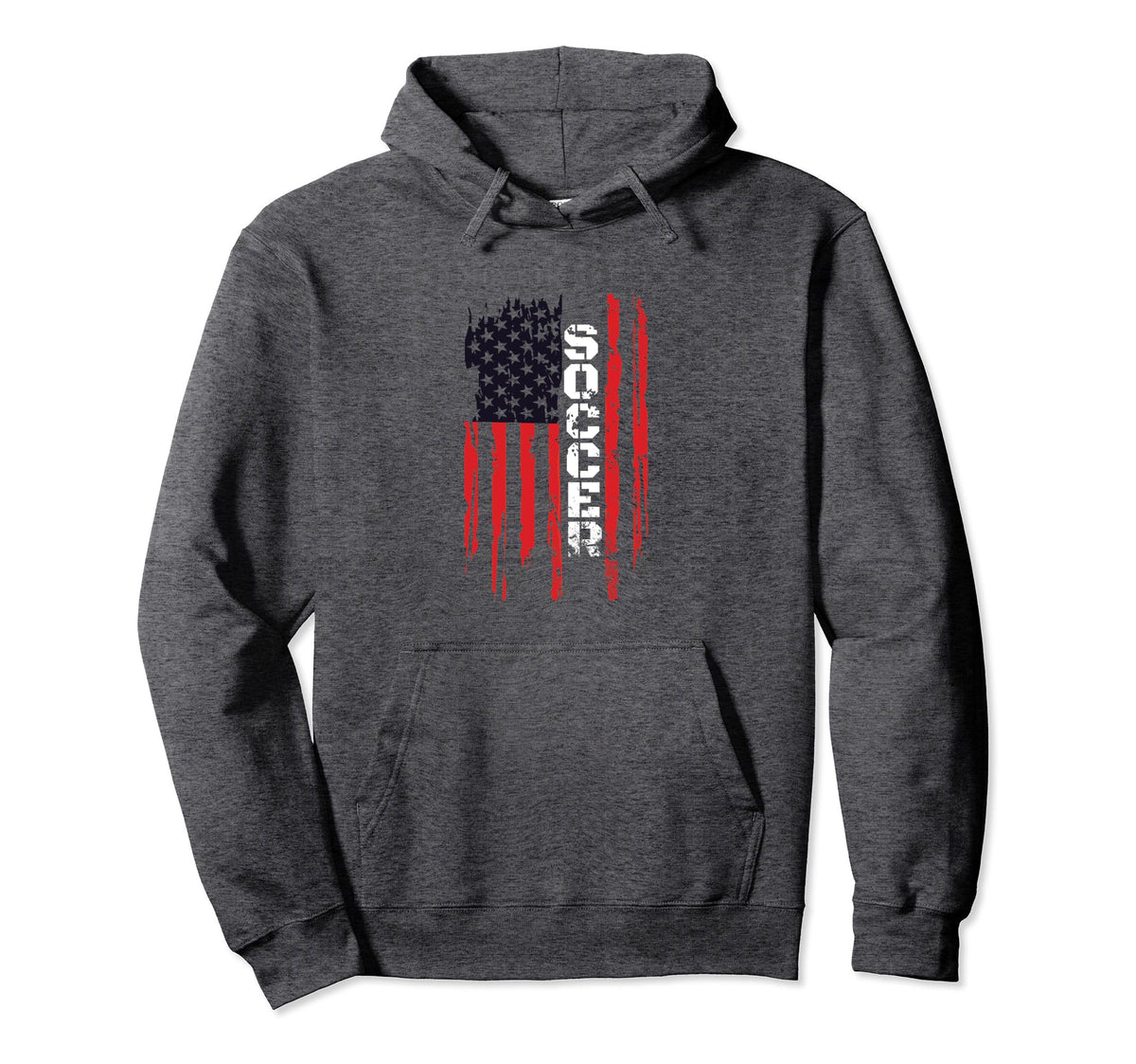 American Flag Soccer Rustic Hoodie - Casual Everyday Wear Unisex