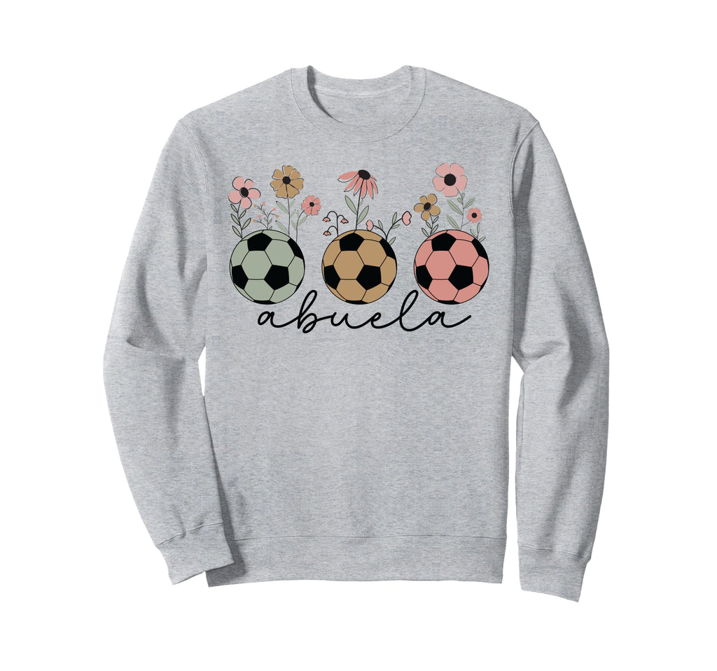 Soccer Abuela Wildflower Floral Sweatshirt - Trendy Graphic Men Women