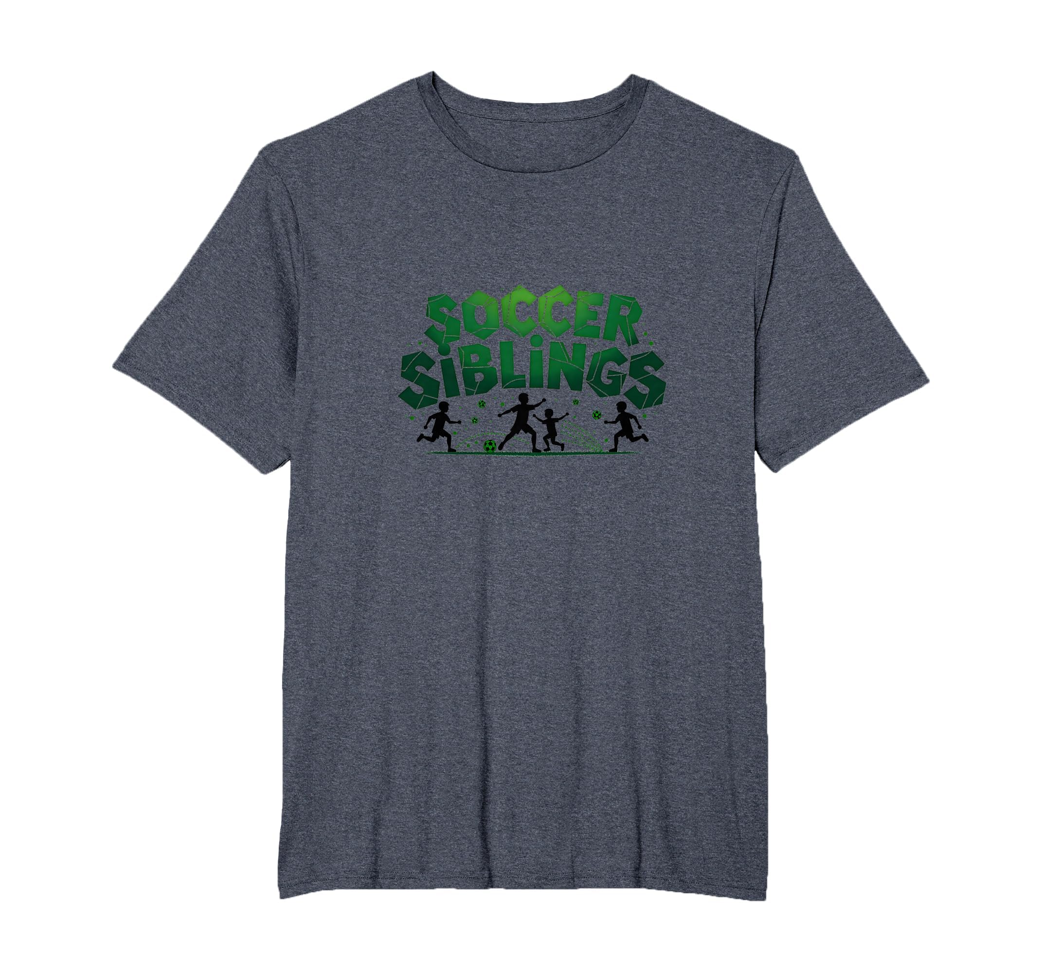 Soccer Siblings Family Teamwork T-Shirt - Minimalist Print Men Women