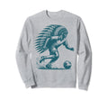 Funny Native American Player Soccer Sweatshirt - Novelty Apparel Men Women