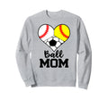 Ball Mom Funny Baseball Softball Soccer Sweatshirt - Unique Graphic Unisex