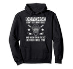 Funny Ice Hockey Defenseman Goalkeeper Hoodie - Graphic Print for Adults