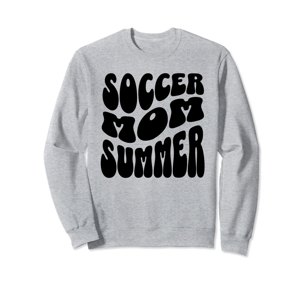 Soccer Mom Summer Groovy Mothers Sweatshirt - Minimalist Print Men Women