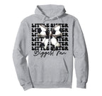 Little Sister Biggest Fan Soccer Hoodie - Minimalist Print for Adults