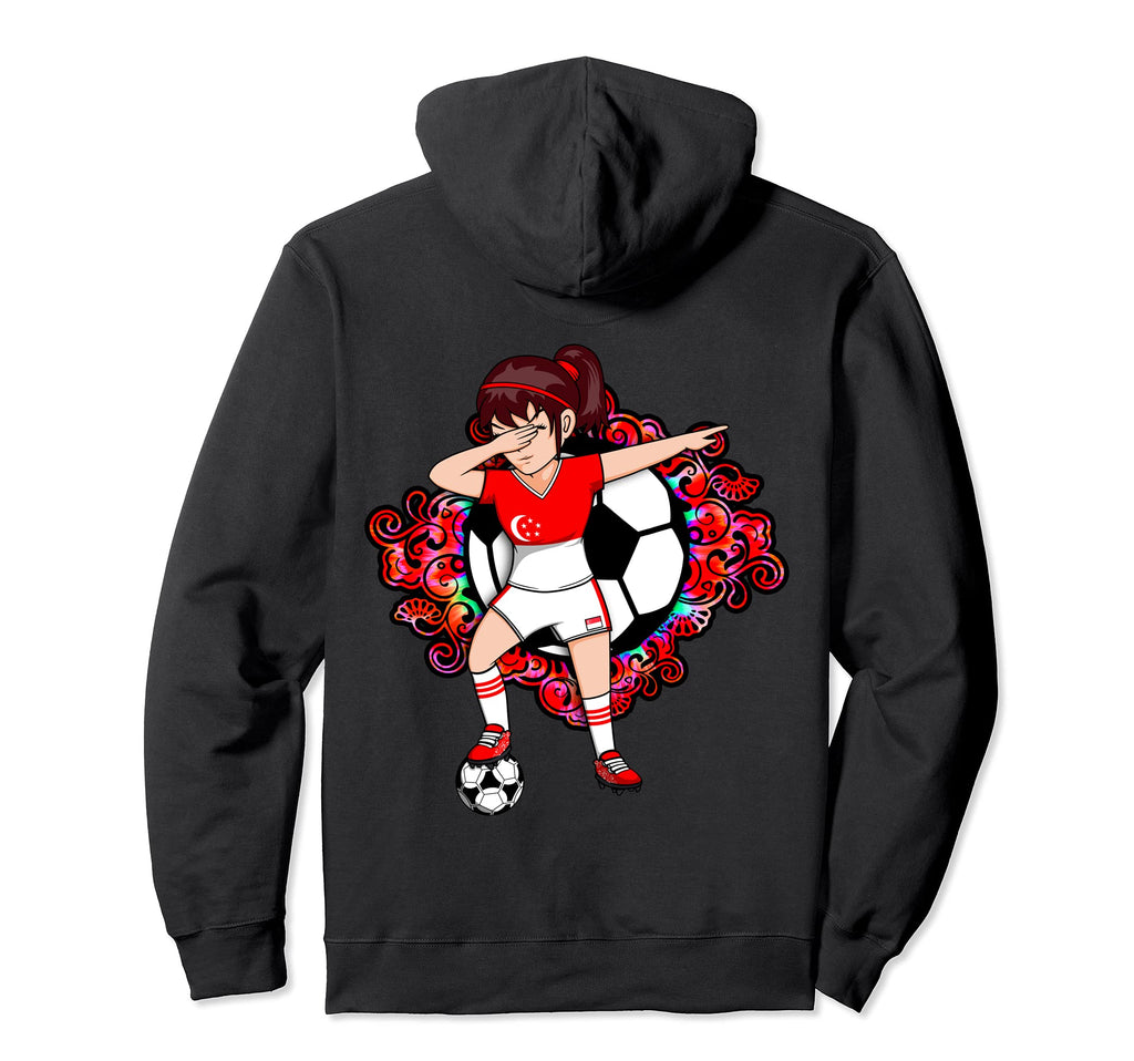Dabbing Soccer Singapore Jersey Hoodie - Fun Novelty Design for Adults