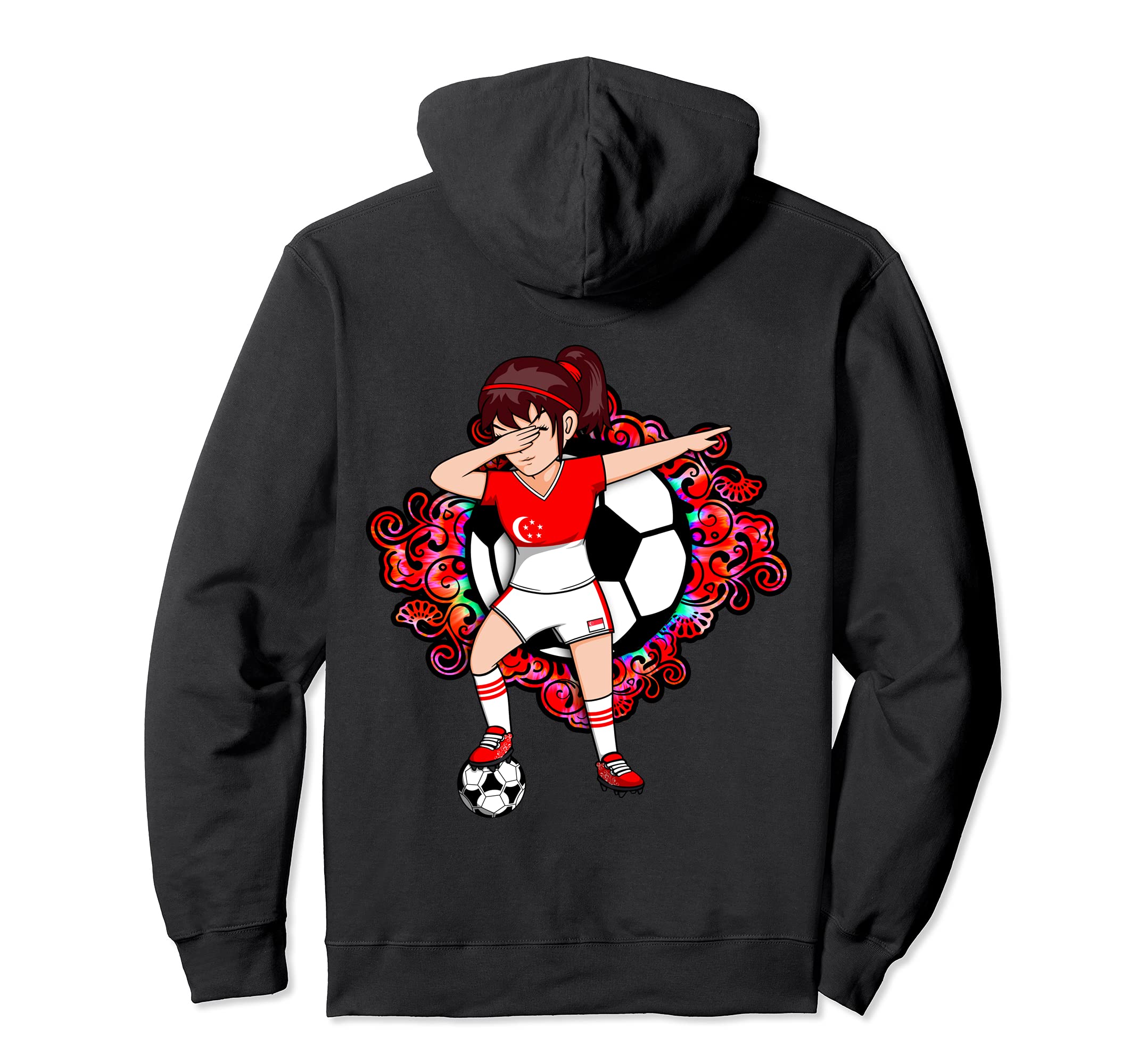 Dabbing Soccer Singapore Jersey Hoodie - Fun Novelty Design for Adults