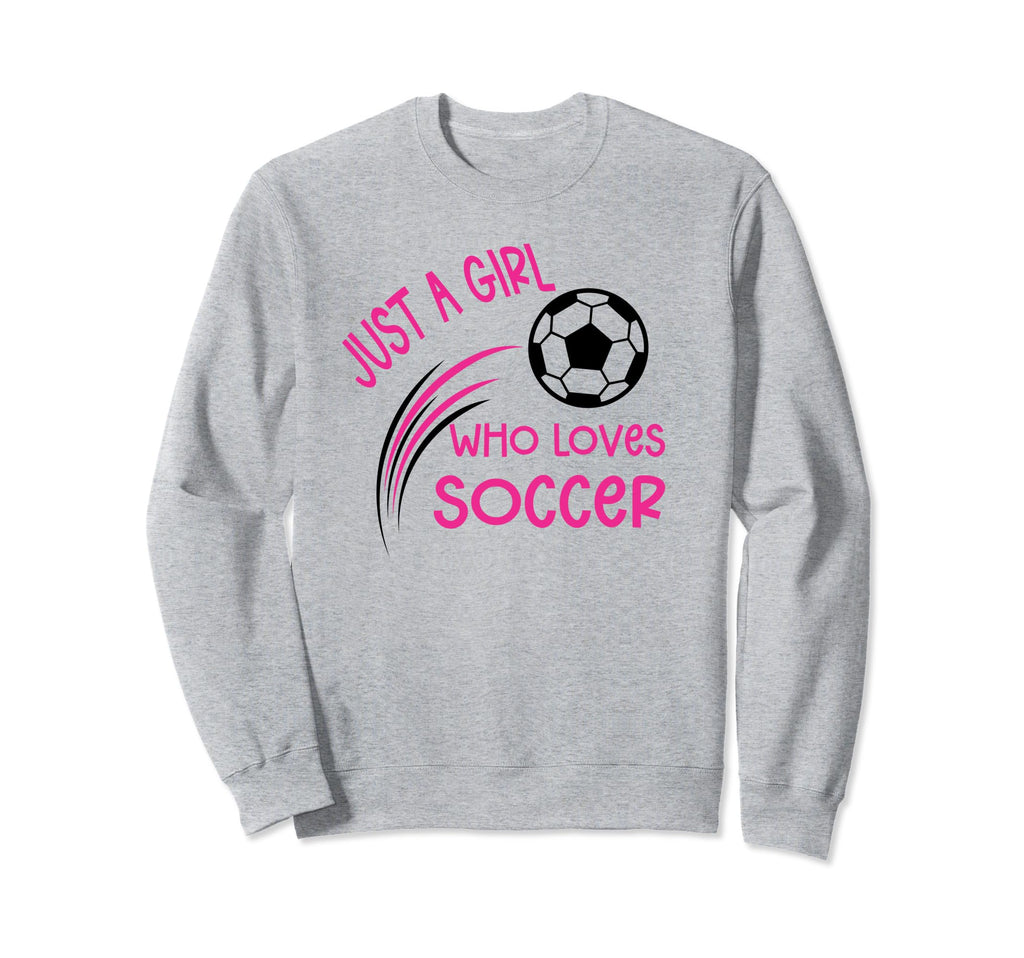 Just Who Loves Soccer Fun Sport Sweatshirt - Graphic Print Unisex
