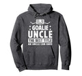 Hockey Goalie Uncle Best Title Hoodie - Casual Everyday Wear for Adults