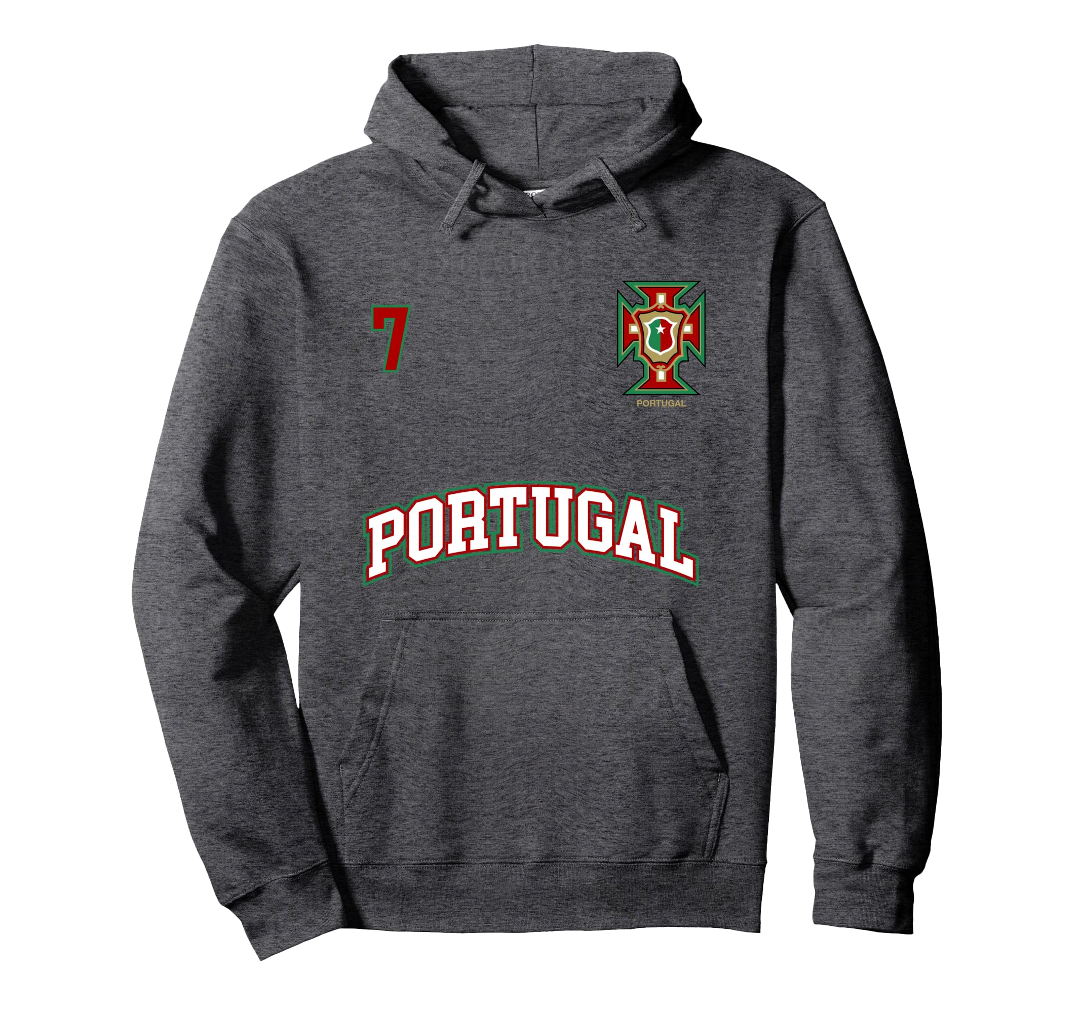 Portugal Number 7 Soccer Team Sports Hoodie - Minimalist Print for Adults