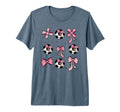 Soccer Ball Coquette Bow Game Day Soccer T-Shirt - Minimalist Print Unisex