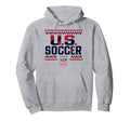 U S Soccer Sharktooth Gray Uswnt Hoodie - Novelty Apparel Unisex