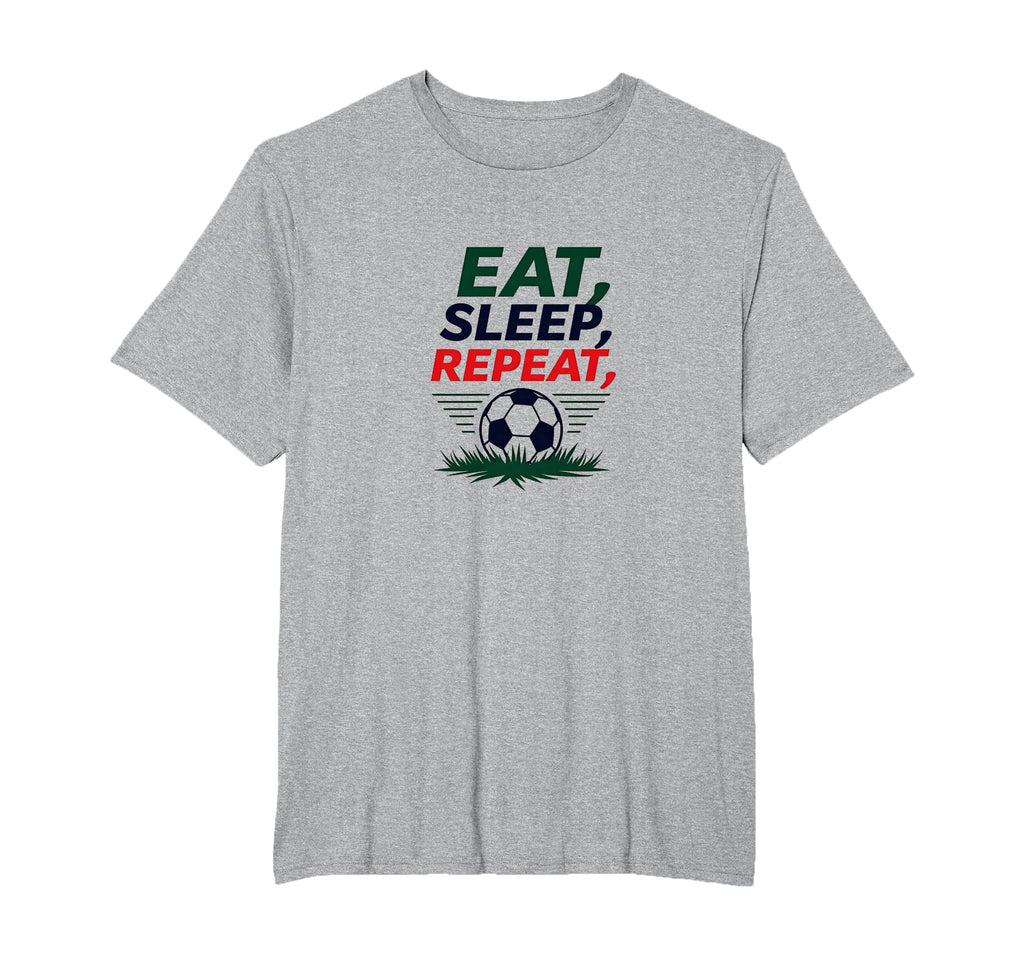 Eat Sleep Soccer Repeat Funny Sports T-Shirt - Minimalist Print Men Women