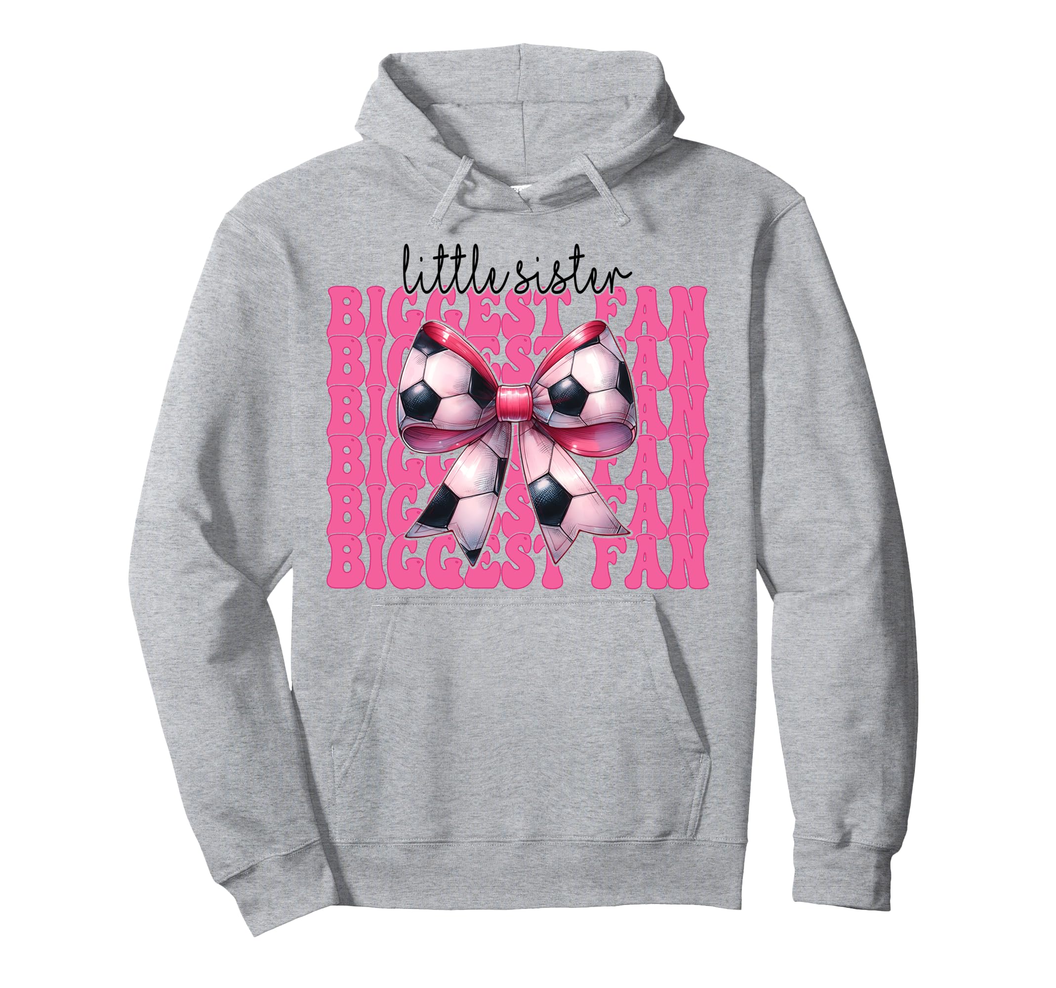 Soccer Sister Soccer Coquette Little Hoodie - Unique Graphic for Adults