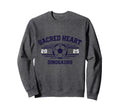 Sacred Heart Dinosaurs Soccer Ball Sweatshirt - Aesthetic Graphic Unisex