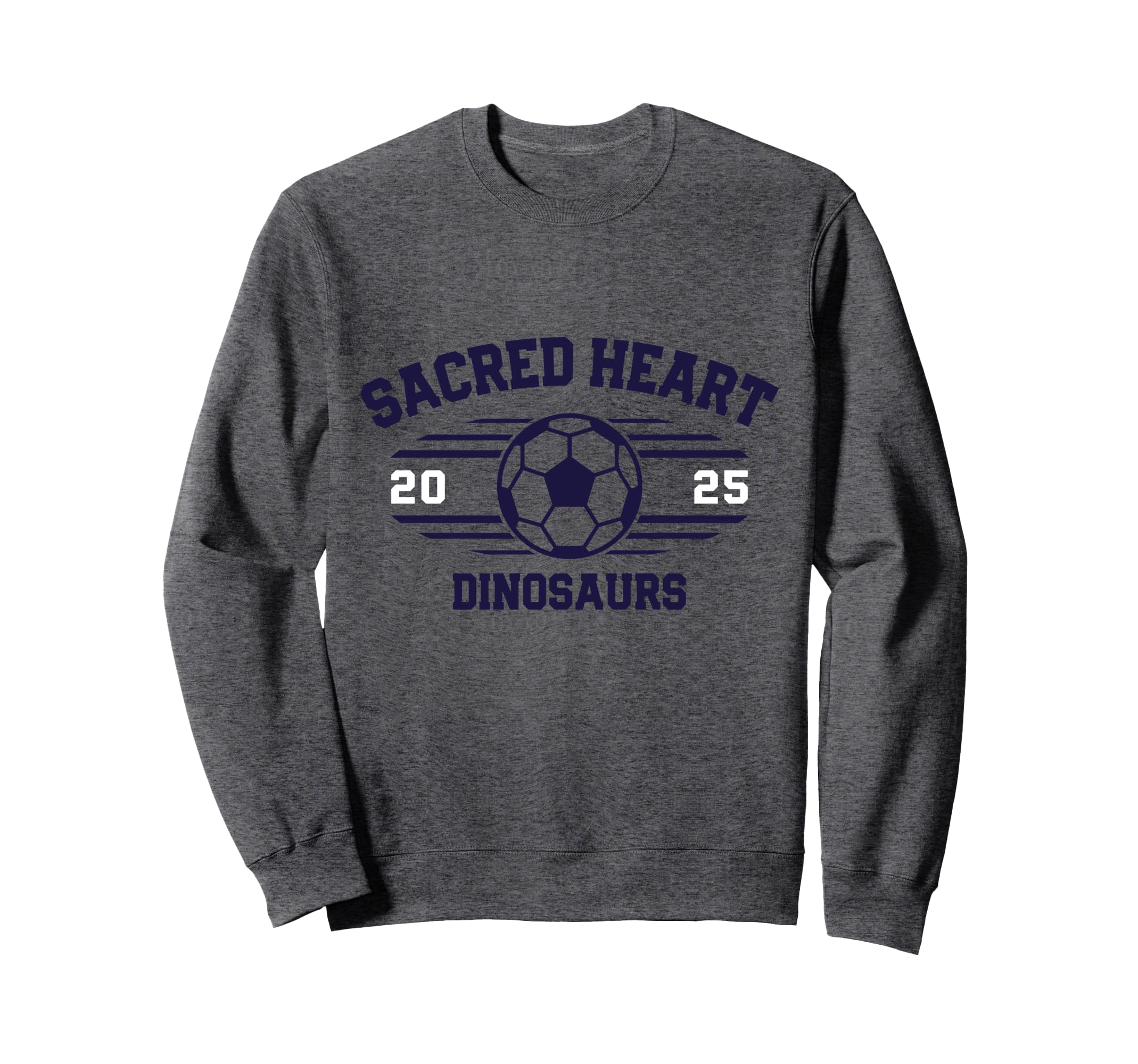 Sacred Heart Dinosaurs Soccer Ball Sweatshirt - Aesthetic Graphic Unisex