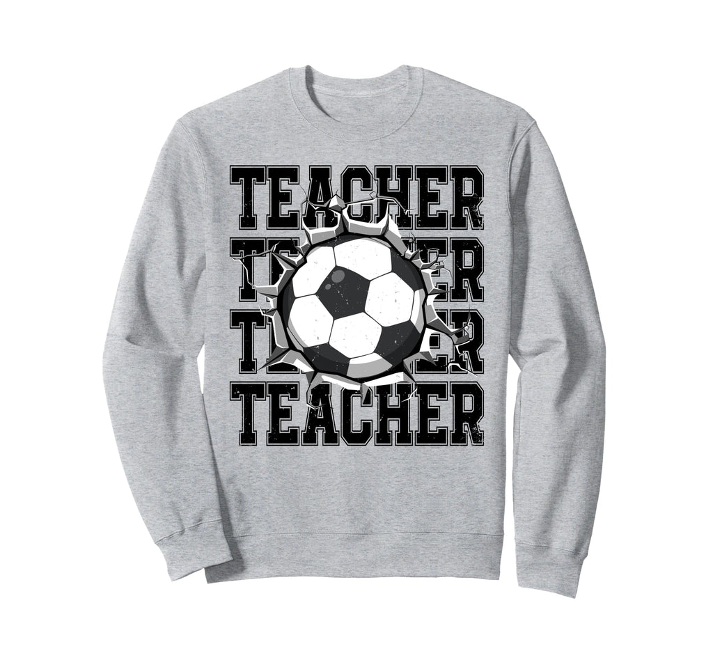 Soccer Teacher Cracked Wall Sweatshirt - Aesthetic Graphic Men Women