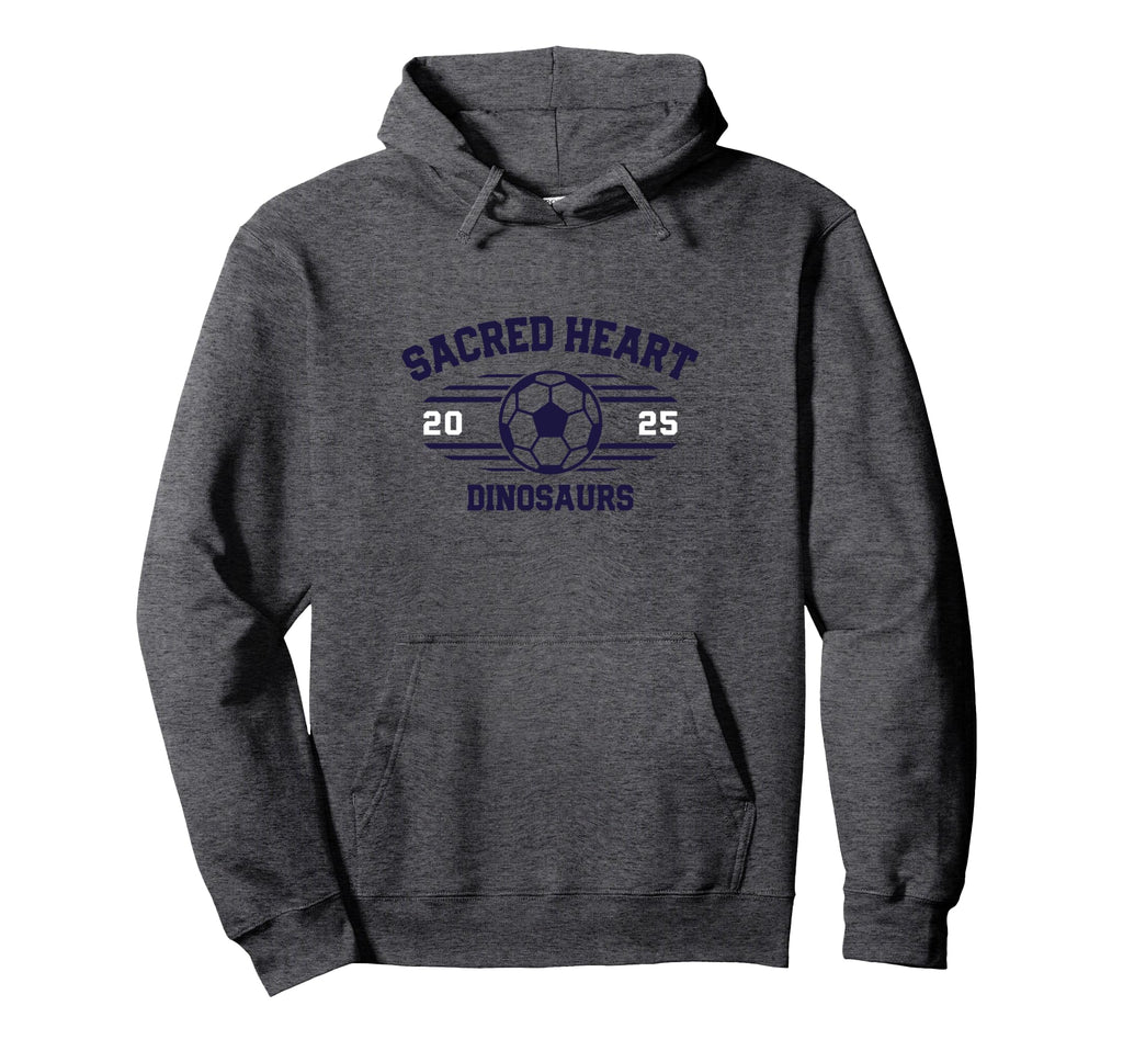 Sacred Heart Dinosaurs Soccer Ball Hoodie - Fun Novelty Design Men Women