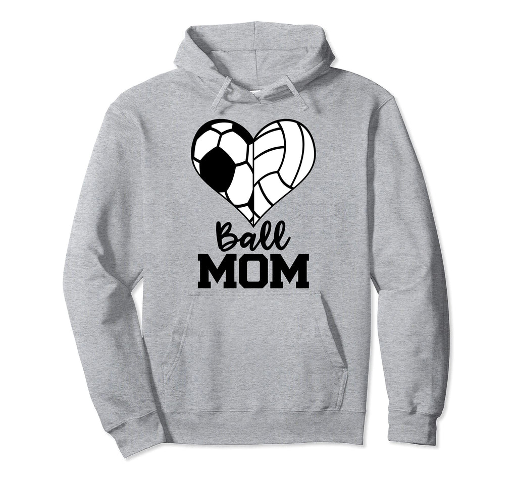 Ball Mom Funny Soccer Volleyball Player Hoodie - Trendy Graphic Men Women
