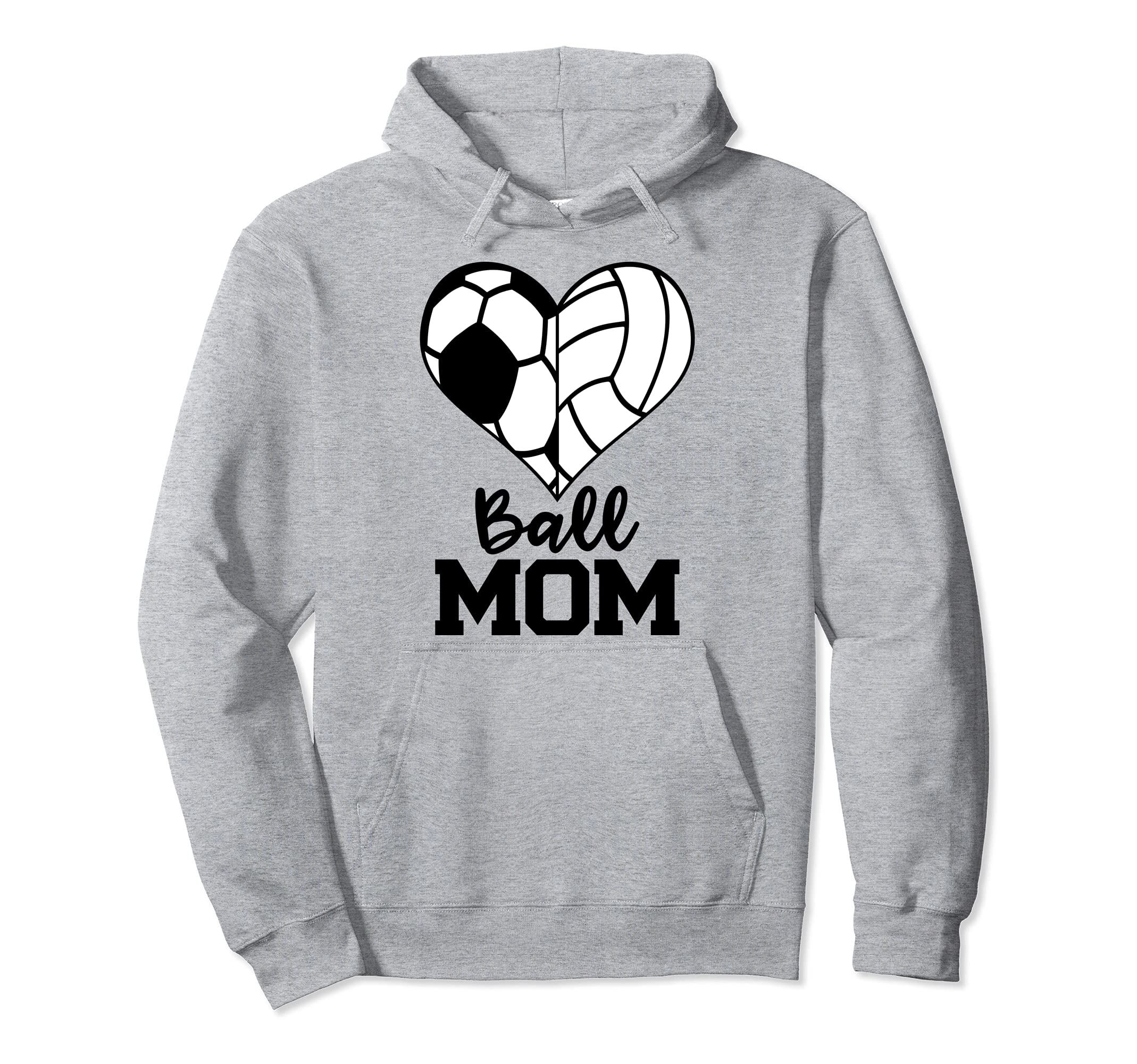 Ball Mom Funny Soccer Volleyball Player Hoodie - Trendy Graphic Men Women