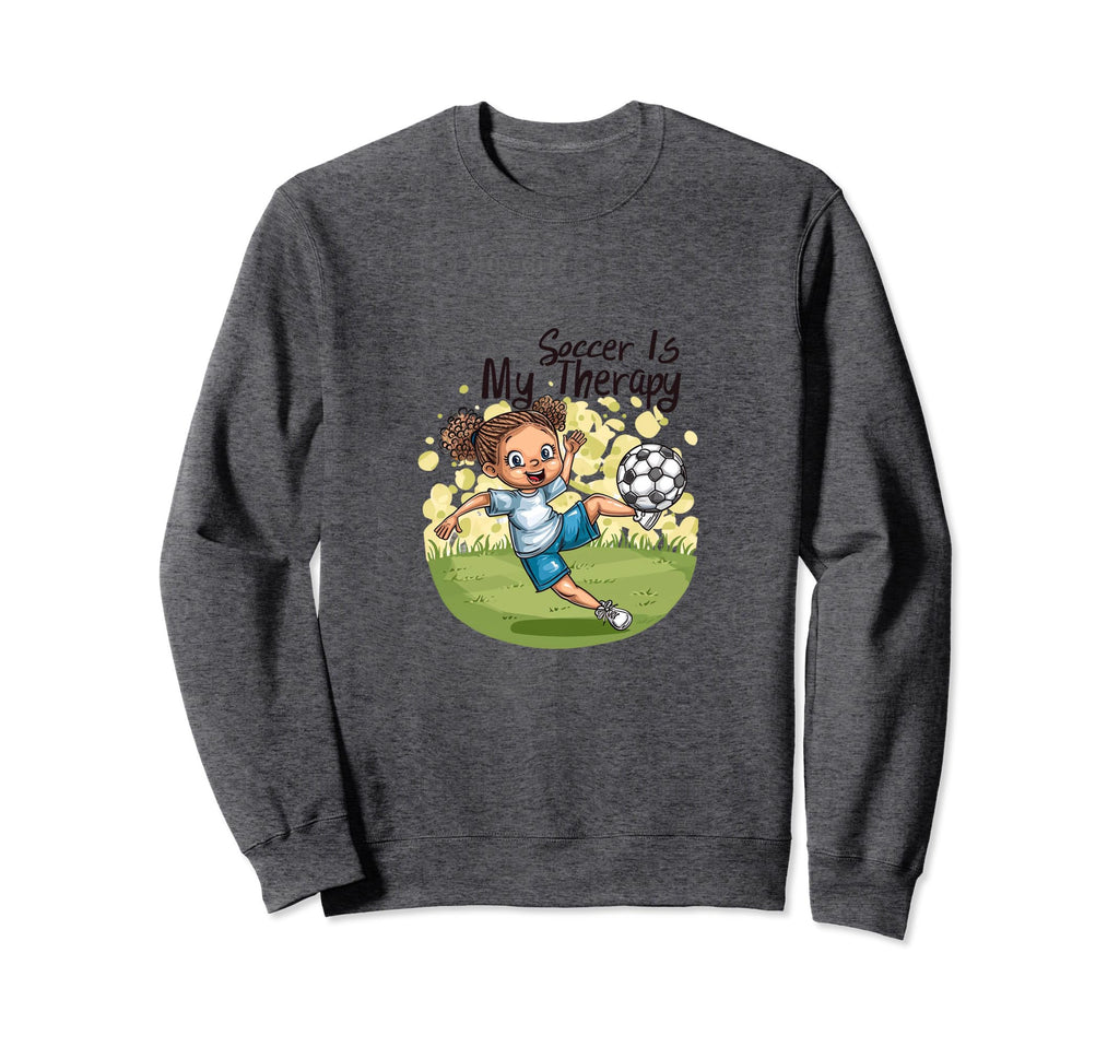 Soccer Therapy I Passionate Soccer Sweatshirt - Trendy Graphic Men Women