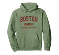 Boston Massachusetts Ma Athletic Sports Hoodie - Graphic Print Unisex