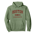 Boston Massachusetts Ma Athletic Sports Hoodie - Graphic Print Unisex