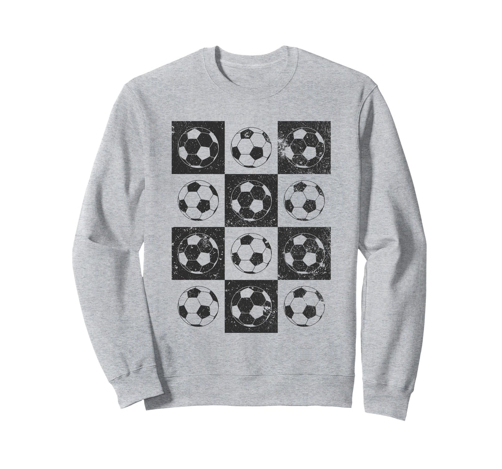 Checkerboard Checkered Soccer Sweatshirt - Streetwear Style for Adults