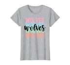 Wolves Team Mascot School Spirit Game T-Shirt - Custom Art Print Unisex
