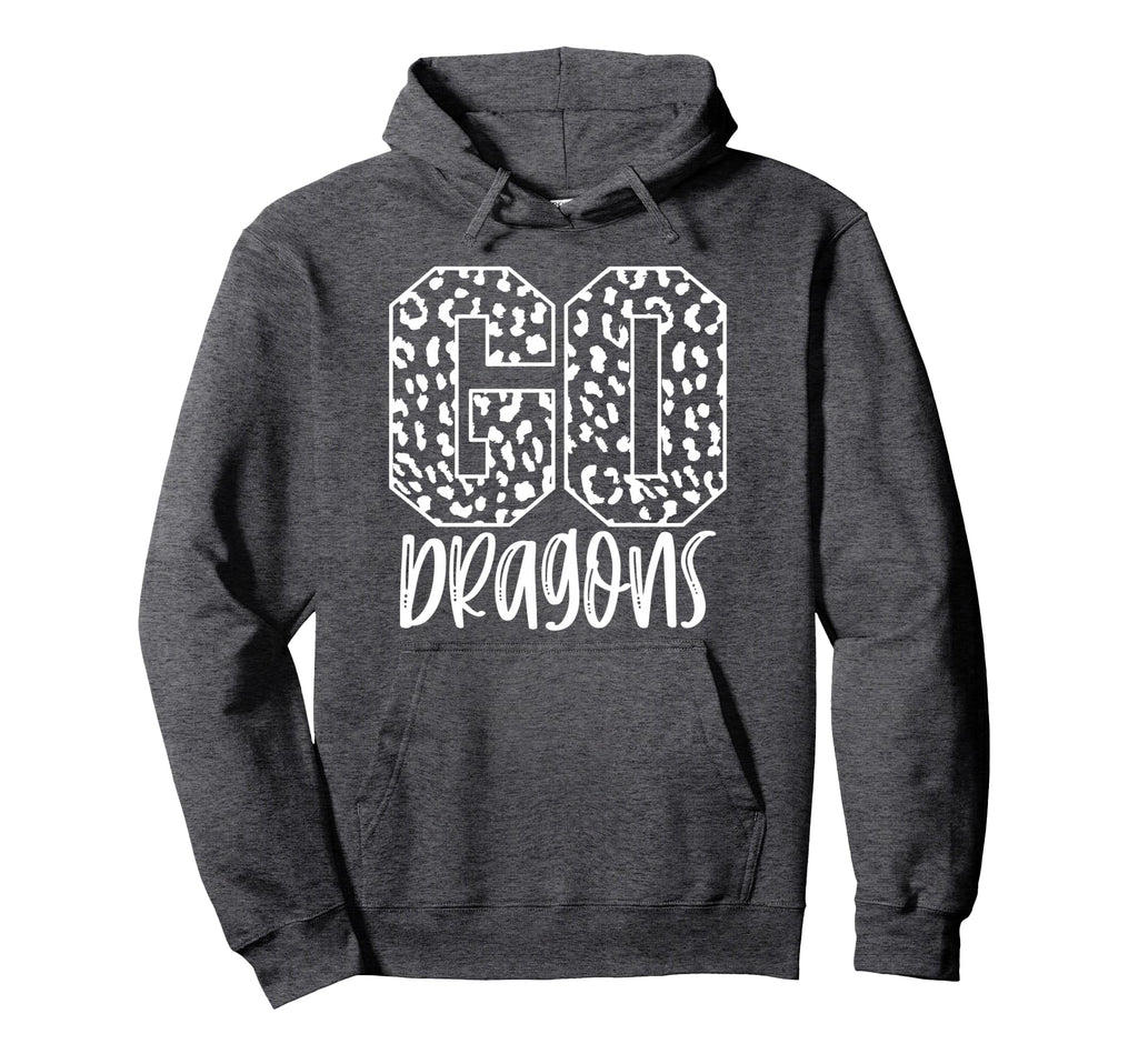 Dragons Team Mascot School Spirit Game Hoodie - Minimalist Print Unisex