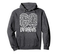 Dragons Team Mascot School Spirit Game Hoodie - Minimalist Print Unisex