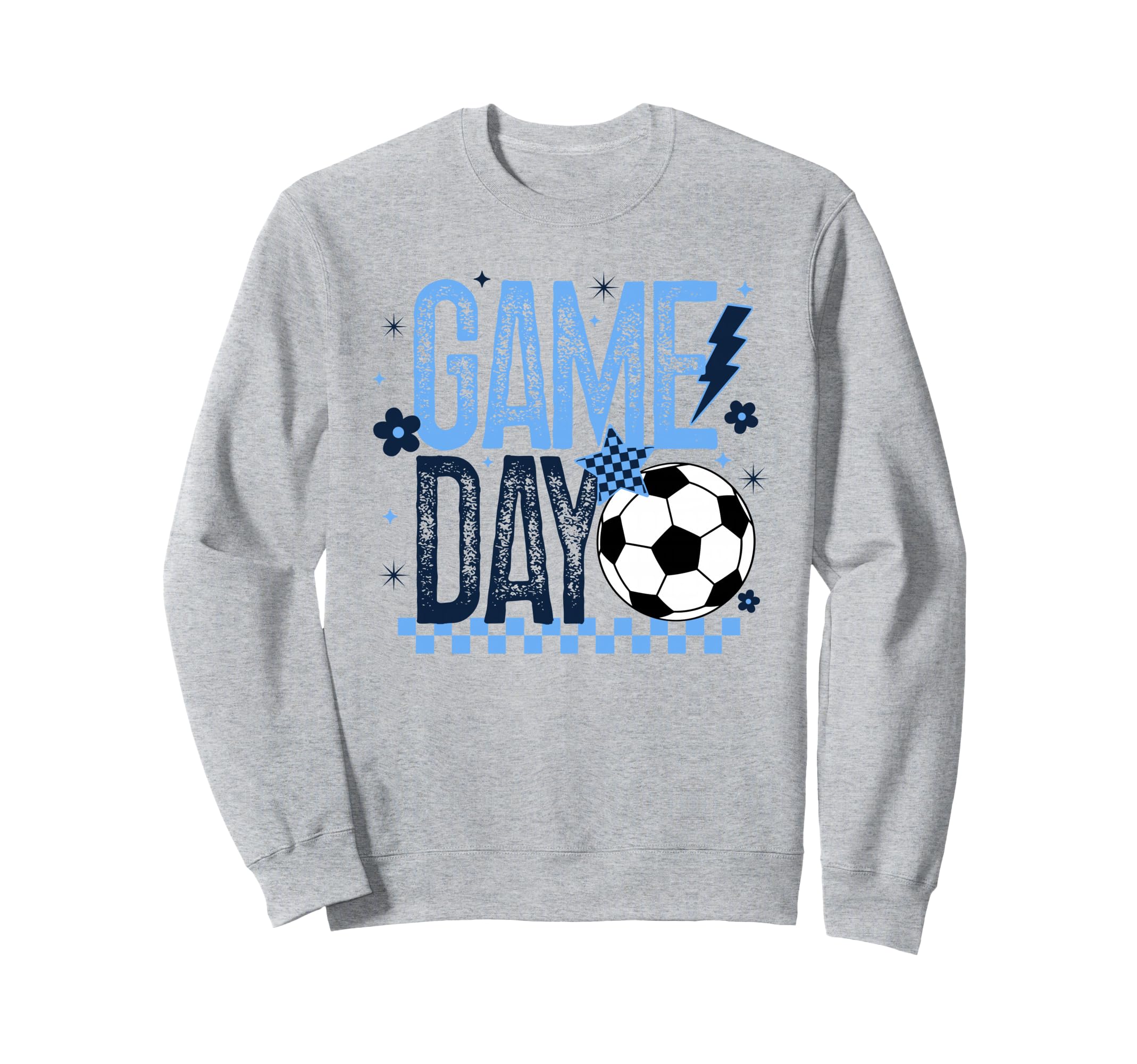 Game Day Soccer Season Light Blue Sweatshirt - Streetwear Style Men Women