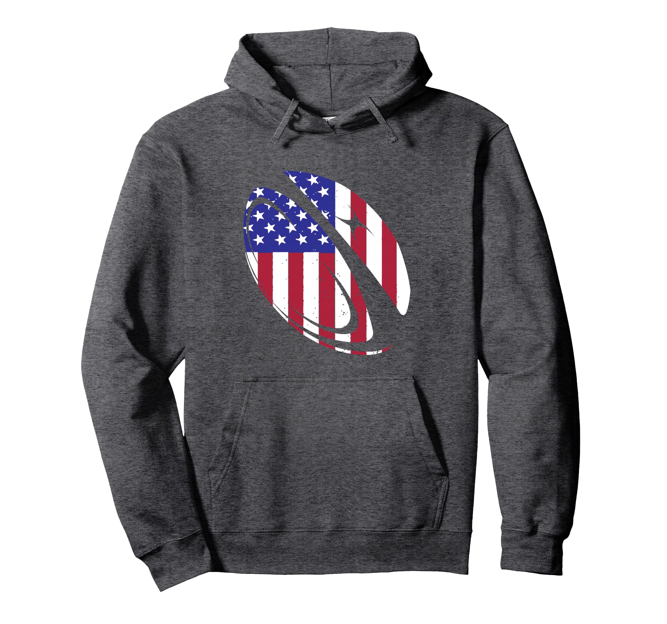 Usa Flag American Rugby Player Coach Hoodie - Custom Art Print Men Women