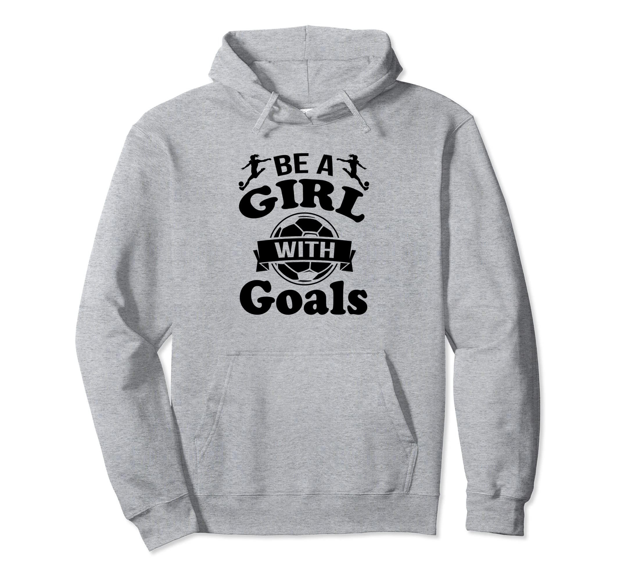 Kicking Soccer Ball Teen Be Goals Hoodie - Custom Art Print Unisex