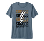 Soccer Mama Leopard Soccer Mom Soccer T-Shirt - Trendy Graphic for Adults