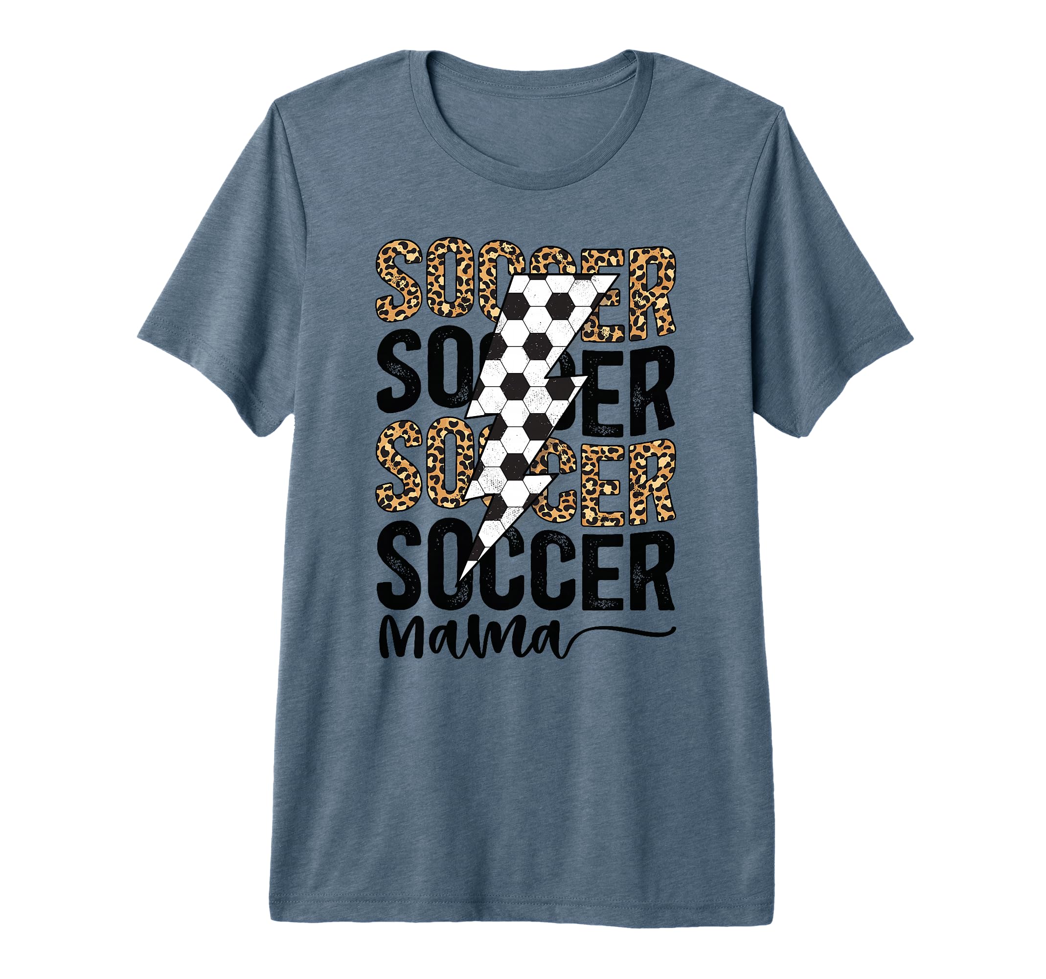 Soccer Mama Leopard Soccer Mom Soccer T-Shirt - Trendy Graphic for Adults