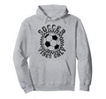 Groovy Soccer Womens Soccer Hoodie - Minimalist Print Men Women