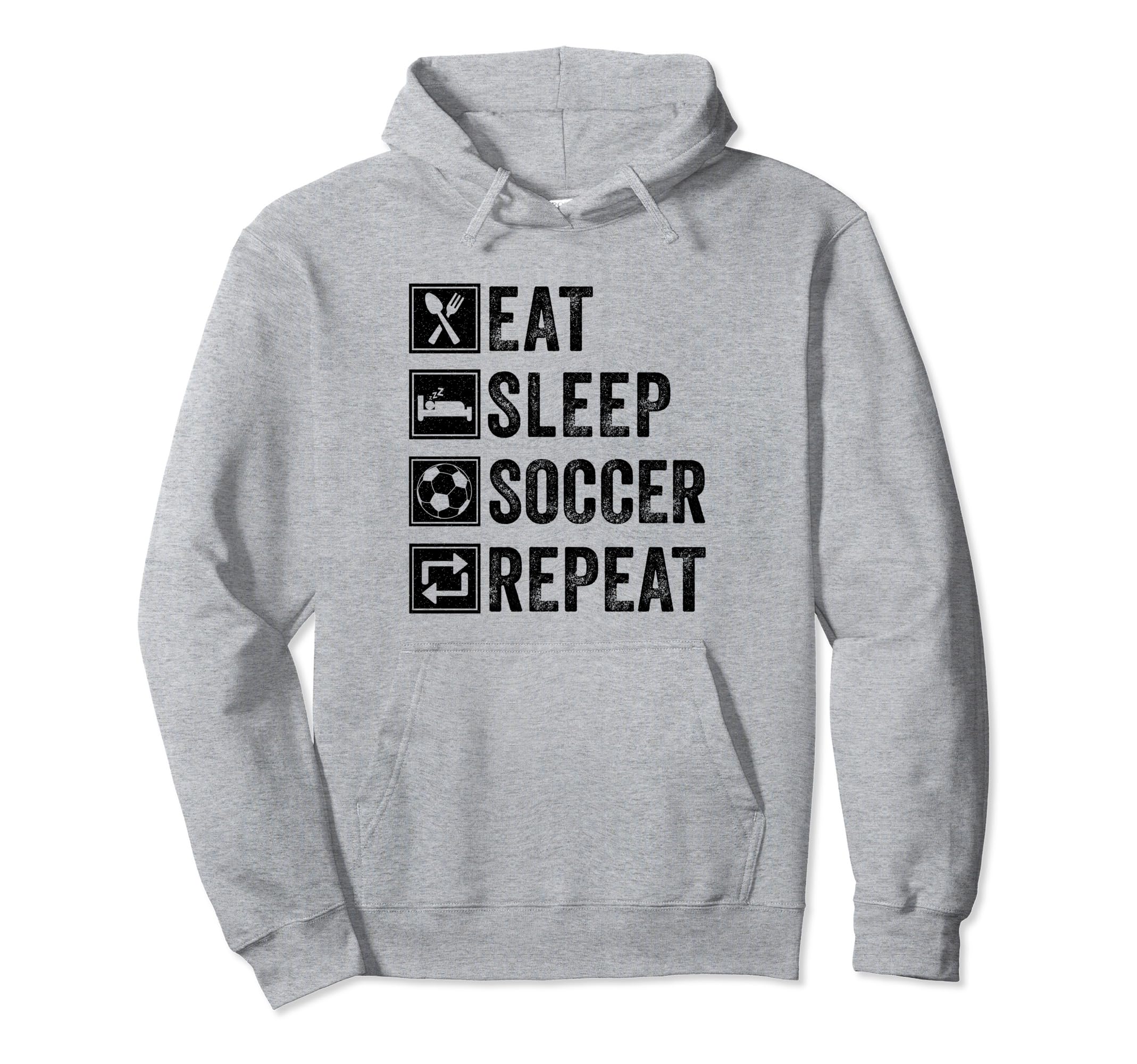 Eat Sleep Soccer Repeat Gifts Soccer Hoodie - Aesthetic Graphic Unisex