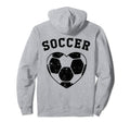 Love Soccer Soccer Ball Heart Mom Hoodie - Streetwear Style for Adults