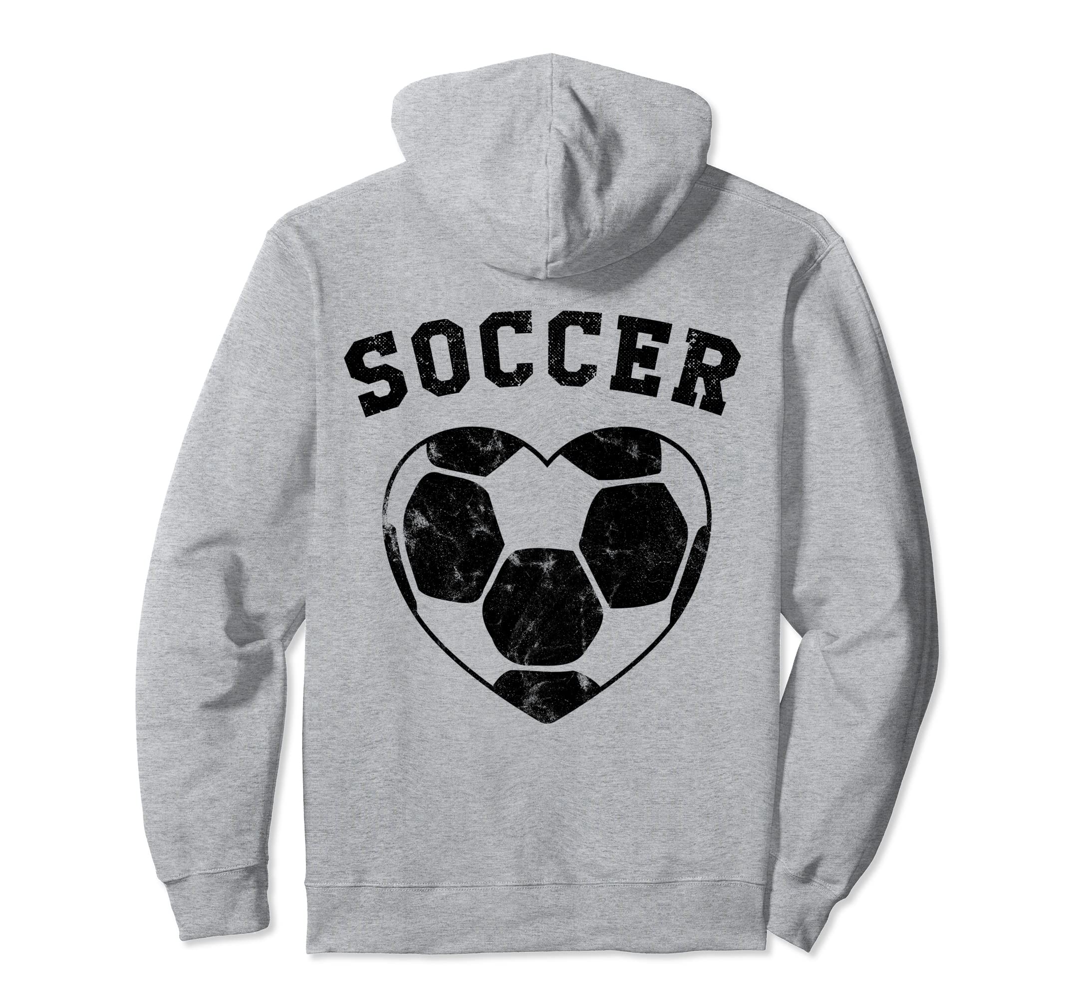 Love Soccer Soccer Ball Heart Mom Hoodie - Streetwear Style for Adults