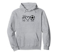 Hippe Peace Love Soccer Symbol Peace Hoodie - Unique Graphic for Adults