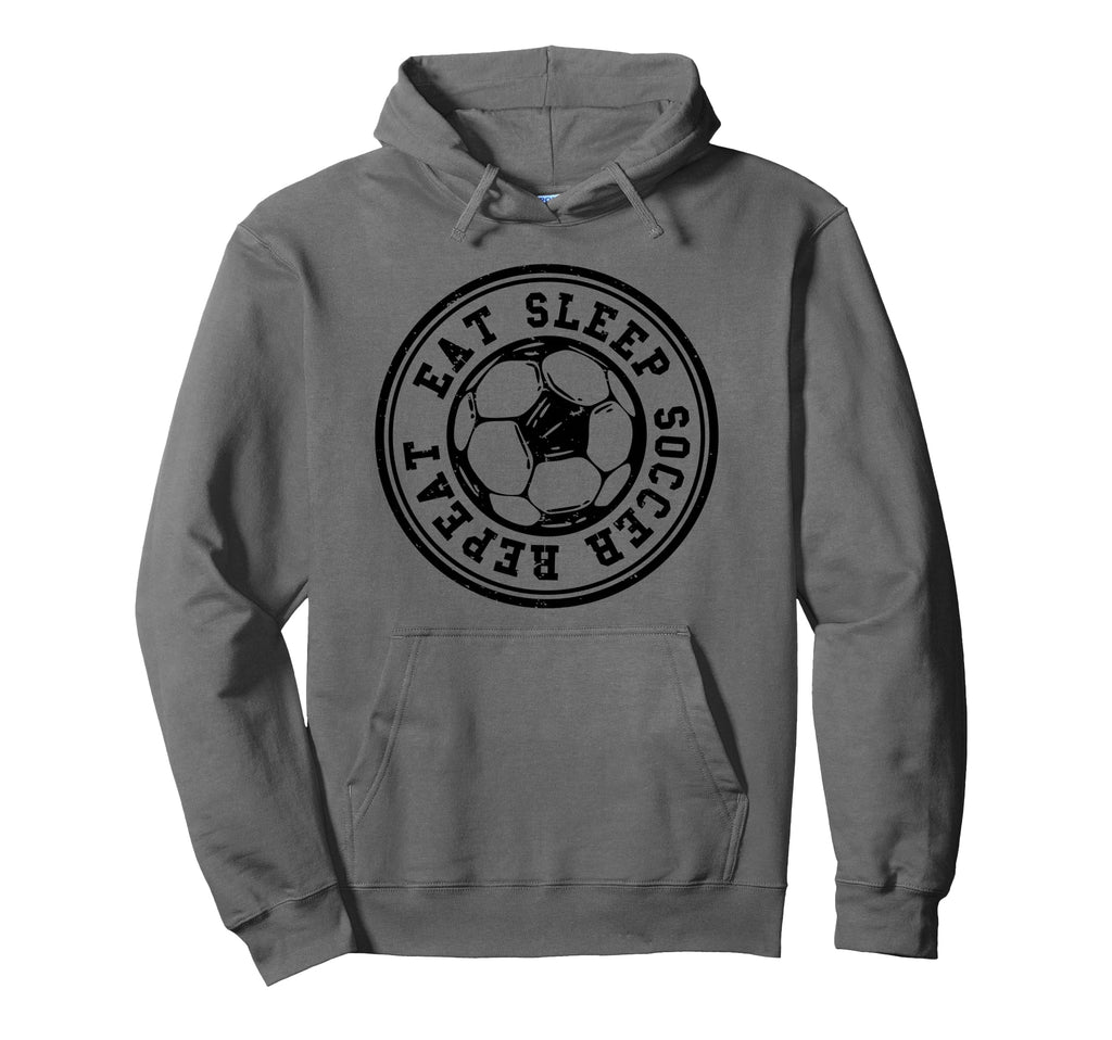 Eat Sleep Soccer Repeat Soccer Sports Hoodie - Unique Graphic for Adults