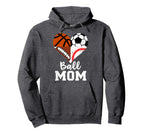 Ball Mom Funny Soccer Football Hoodie - Casual Everyday Wear Men Women