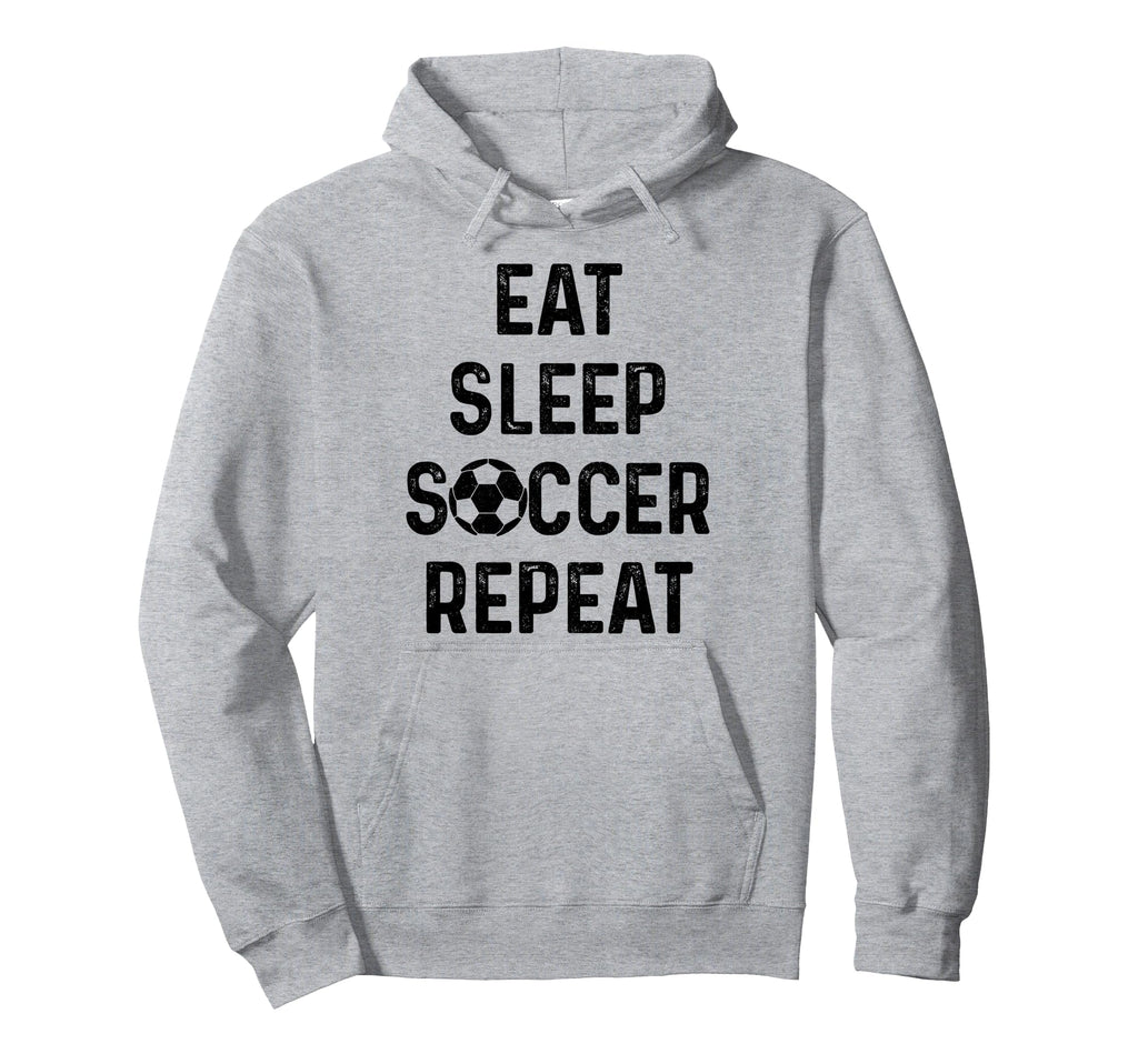 Eat Sleep Soccer Repeat Soccer Player Hoodie - Minimalist Print Men Women