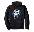 Dabbing Soccer Uruguay Jersey Floral Hoodie - Graphic Print Unisex
