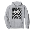 Just Who Loves Soccer Coquette Bow Hoodie - Novelty Apparel for Adults