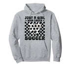 Just Who Loves Soccer Coquette Bow Hoodie - Novelty Apparel for Adults
