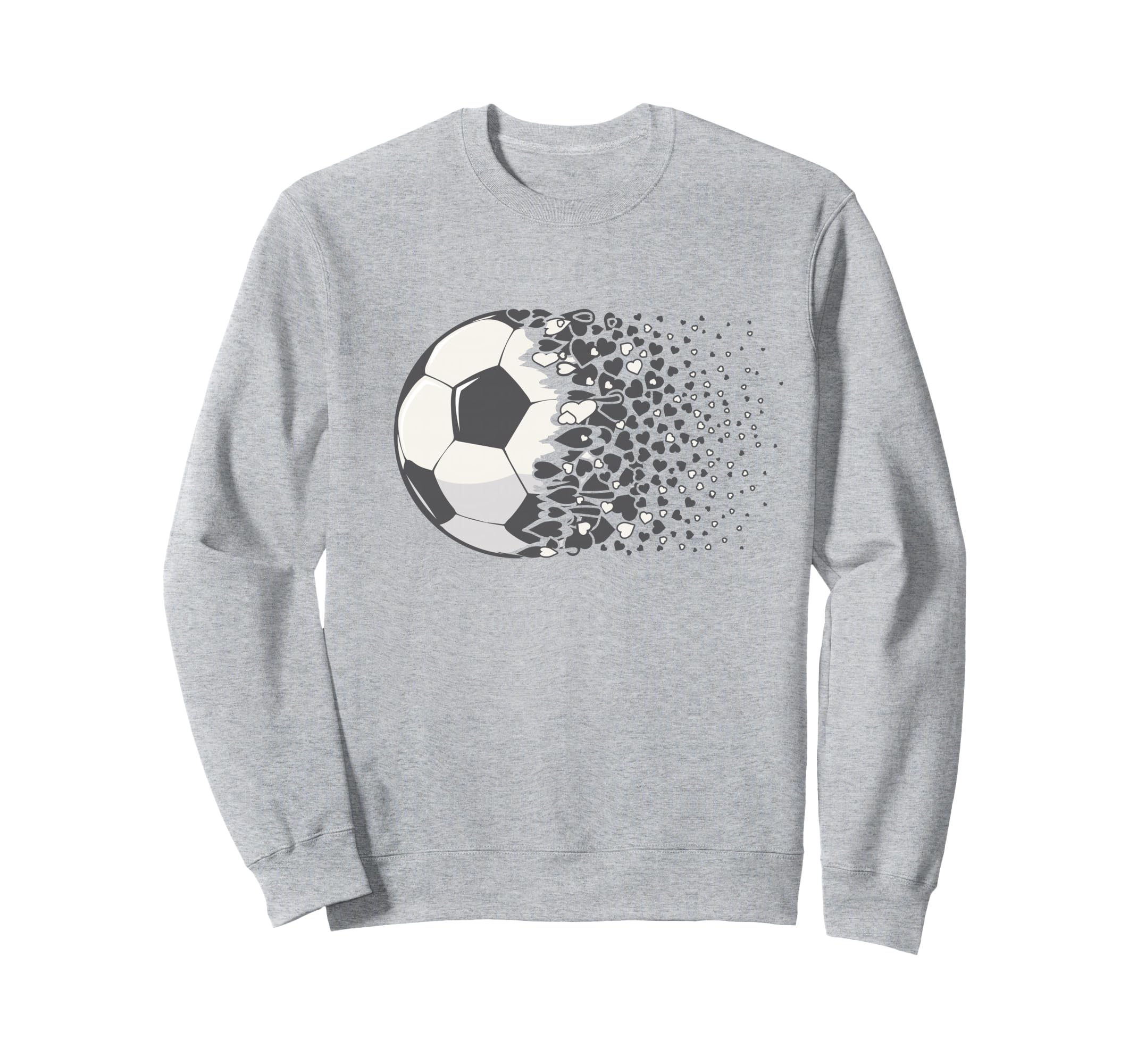 Soccer Ball Soccer Heart Soccer Sweatshirt - Minimalist Print Men Women